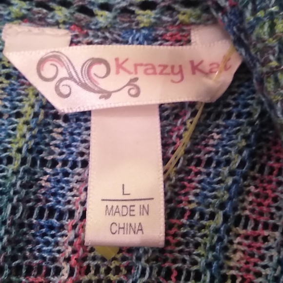 NWOT L Krazy Kat Cardigan - Picture 3 of 9
